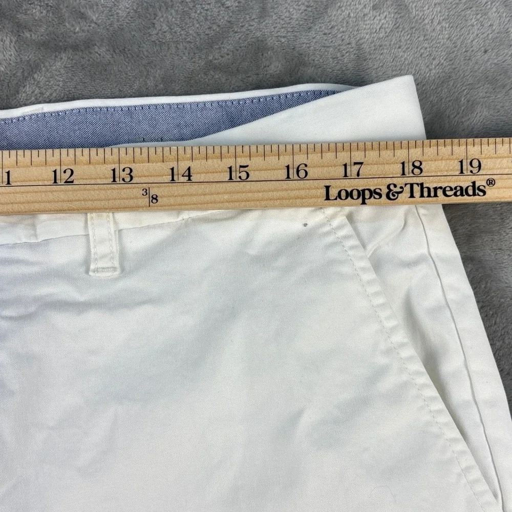 Tommy Hilfiger Shorts Mens 36 Chino White Solid Classic EUC